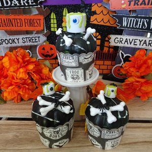 Fake Bake Full Size Halloween Cupcakes - Handmade